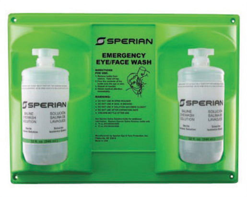Fendall 32 Ounce Double Bottle Eyesaline Sperian Sterile Eye Wash Wall
