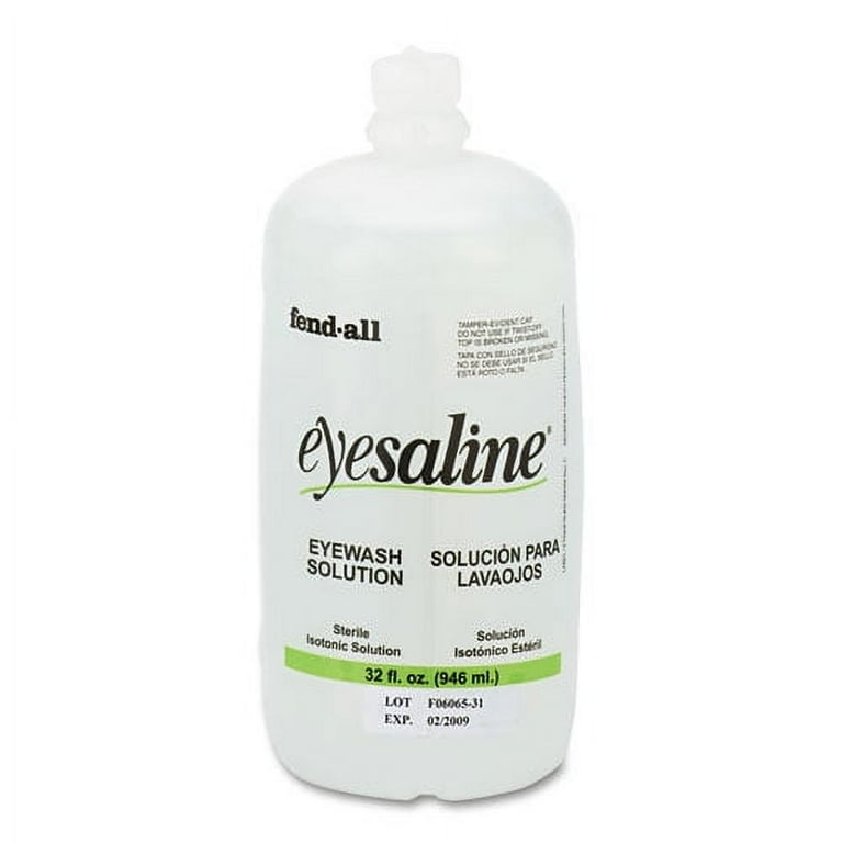 Fendall Eyesaline Eyewash Saline Solution Bottle Refill, 32 oz Bottle Fendall Eyesaline Eyewash Saline Solution Bottle Refill, 32 oz Bottle