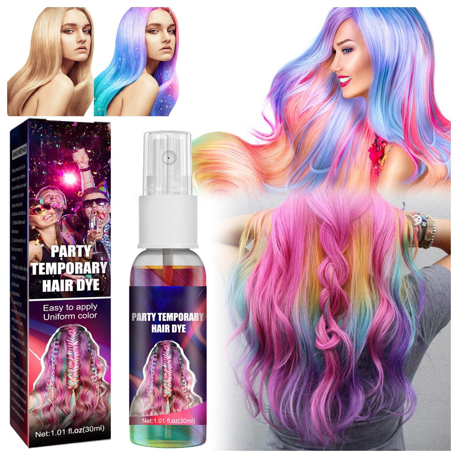 Fenddy Hallowe'en Color Hair Care Clearance!Hair Color Spray Disposable