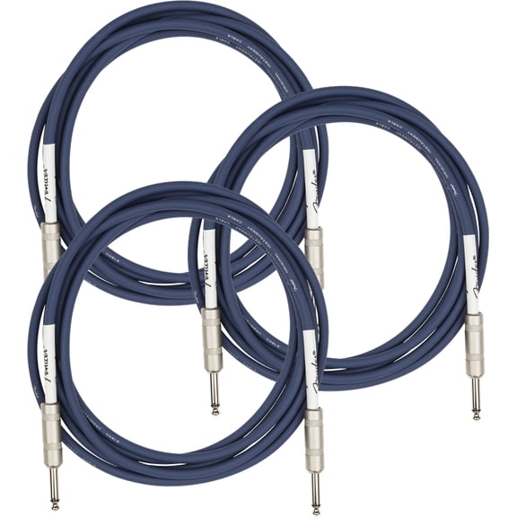 Fender 10' Original Instrument Cable, Straight-Straight, Midnight Blue - 3 Pack