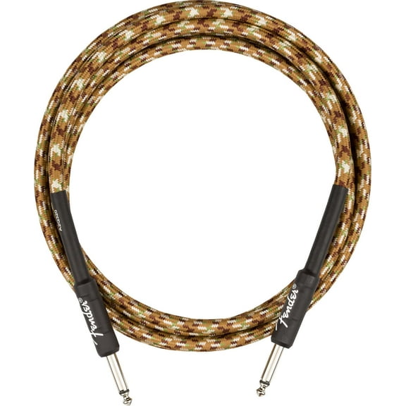 Fender 10-Foot Professional Tweed Instrument Cable, Straight-Straight, Desert Camo - 1 Pack