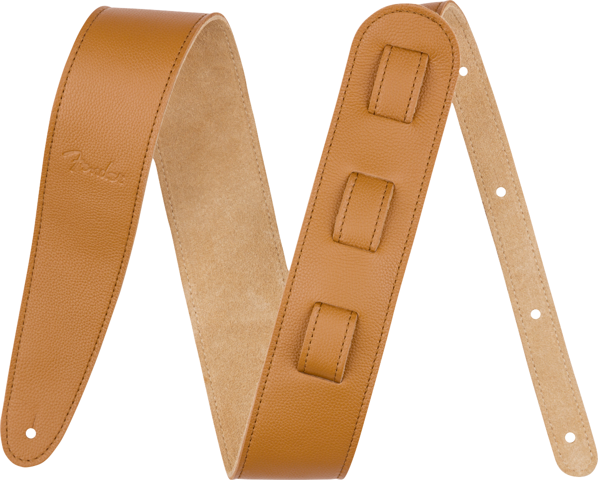 Fender 2.5" Wide Limited Edition Leather Guitar Strap Laurel Tan #0990649018