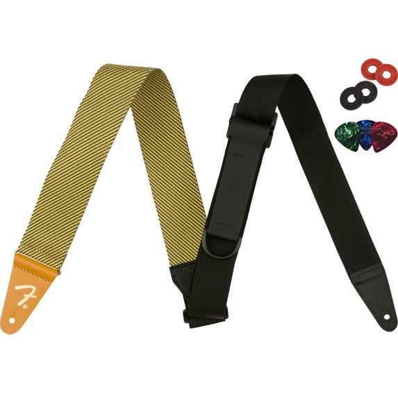 Fender 2-Inch Right Height Guitar Strap - Tweed w/ Strap Blocks