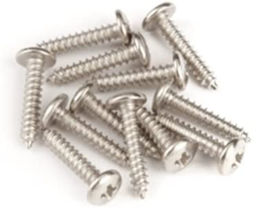 Fender 3 x 1/2 Inches Control Plate Mounting Screws for Electric Guitar, Truss Head Sheet Metal