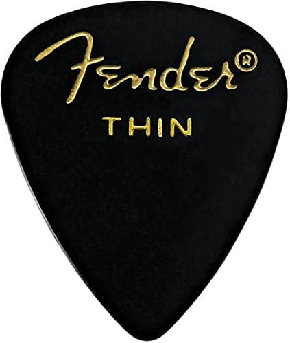 Fender 351 Classic Guitar Picks in Black - Thin - 144-Pack (1 Gross) #1980351106