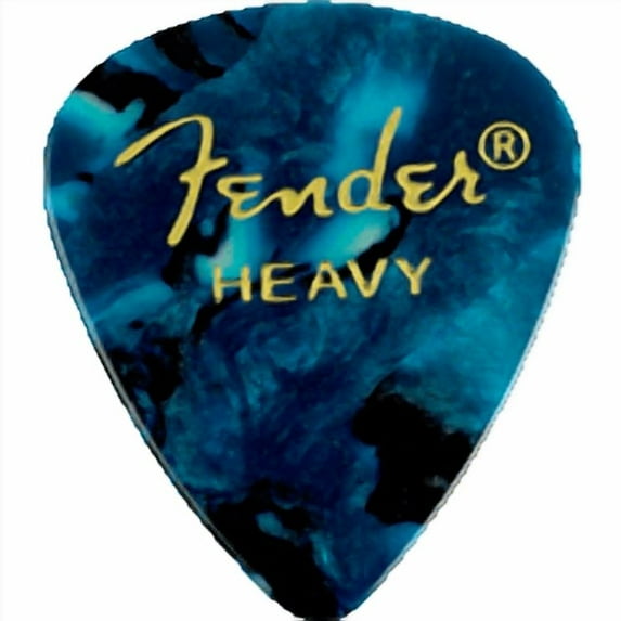 Fender 351 Premium Celluloid Guitar Picks 12-Pack - Ocean Turquoise - Heavy