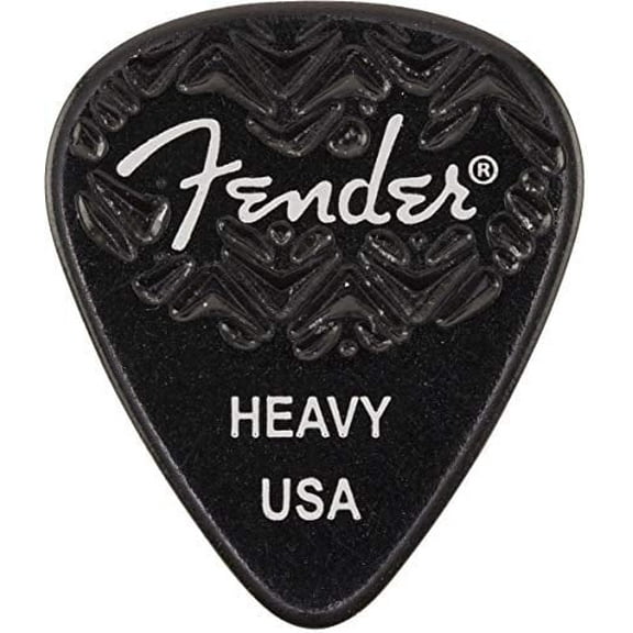 Fender 351 Shape, Black Heavy Guitar Pick (6)