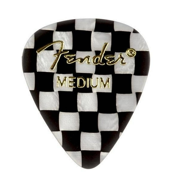 Fender 351 Shape Graphic Picks, 12 Pack, Medium, Checker
