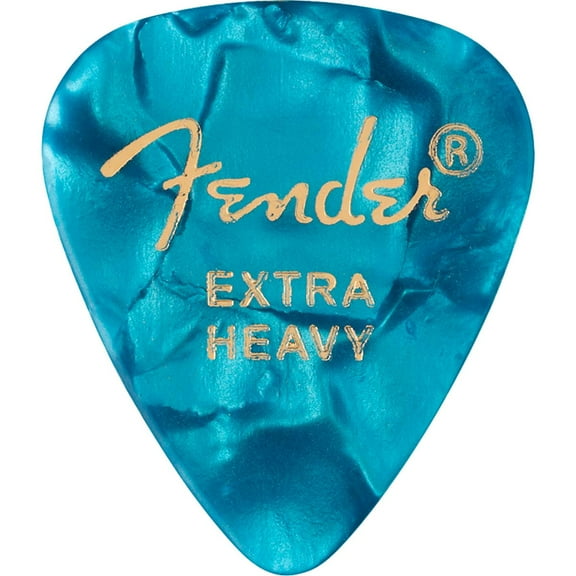 Fender 351 Shape Premium Celluloid Picks for Guitars, Extra-Heavy, 12-Pack, Ocean Turquoise