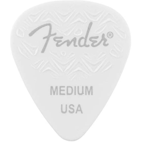 Fender 351 Shape, White Medium Guitar Pick (6)