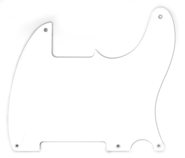 Fender 50's Esquire Pickguard, White, 1-Ply, 5-Hole Mount