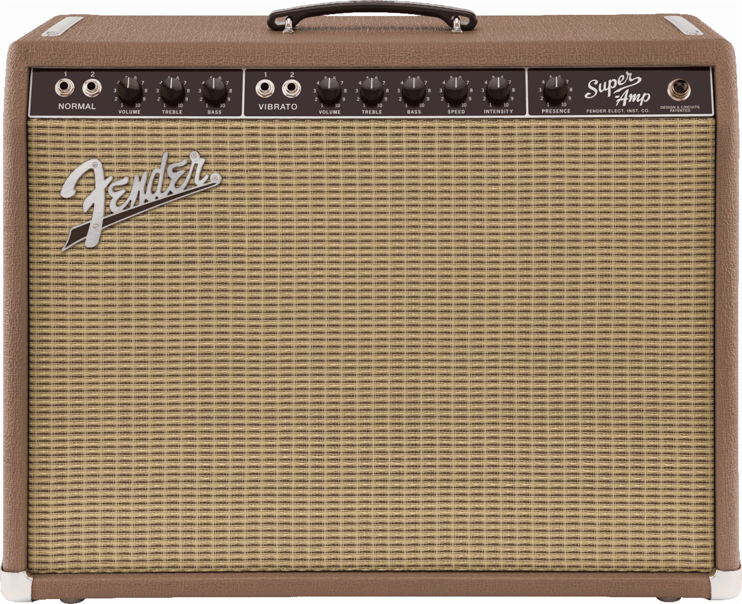 Fender '62 Super Amp Electric Guitar Tube Combo Amplifier, 40W, Brown Panel