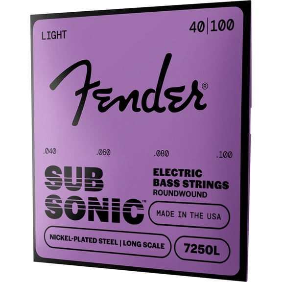 Fender Super 7250L Bass Strings, Nickel Plated Steel, Long Scale 40-100