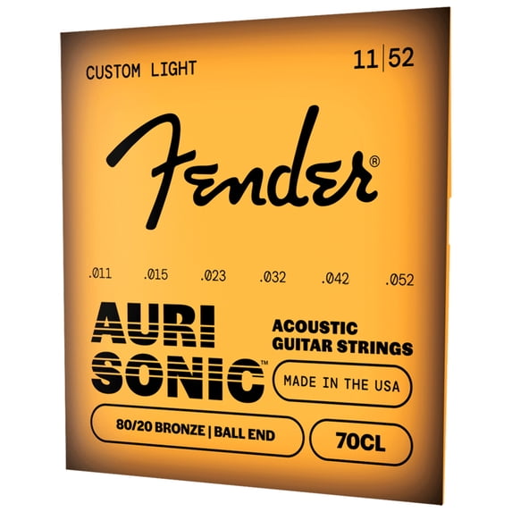 Fender 70CL Custom Light 80/20 Bronze Acoustic Guitar Strings – 11-52
