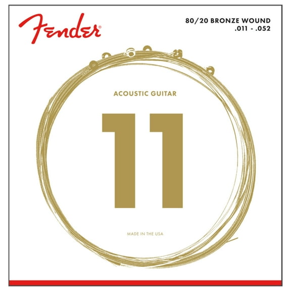 Fender 70CL Custom Light 80/20 Bronze Acoustic Guitar Strings 11-52
