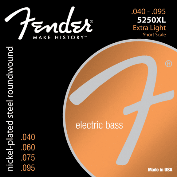 Fender Accessories 073-5250-402 Nickel Plated Bass Guitar Strings, Extra Light