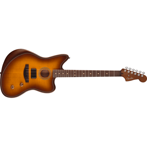 Fender Acoustasonic Standard Jazzmaster Acoustic-Electric Guitar, Solid Spruce Top, Honey Burst