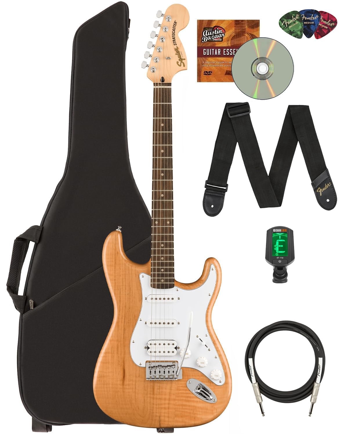 Fender Squier Affinity Stratocaster HSS - Natural w/ Gig Bag