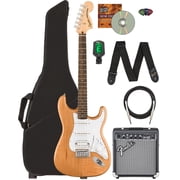Fender Squier Affinity Stratocaster HSS - Natural w/ Frontman 10G Amplifier