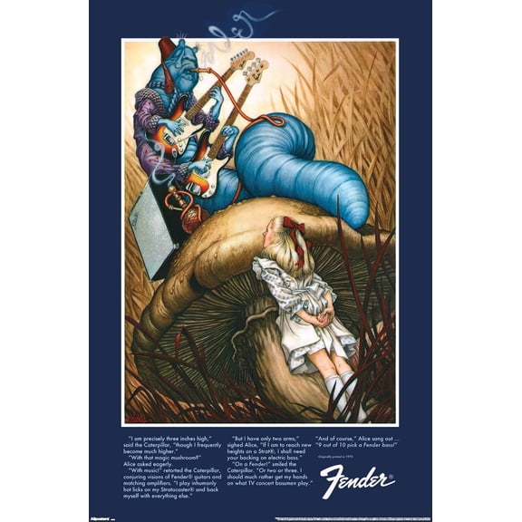 Fender - Alice Print Ad Wall Poster, 14.725" x 22.375"