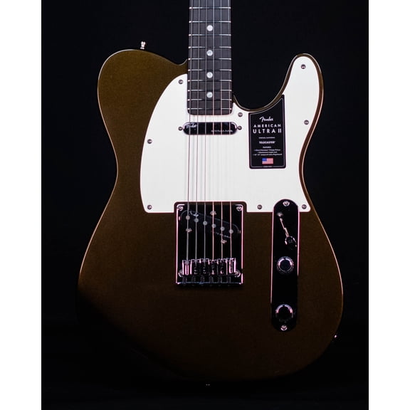 Fender American Ultra II Telecaster, Ebony FB, Texas Tea