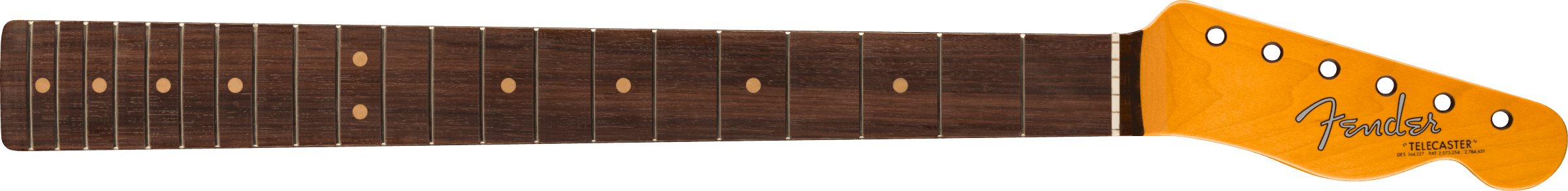 Fender American Vintage II 1963 Telecaster Neck, 21 Vintage Tall Frets, 7.25" Radius, Rosewood Fingerboard