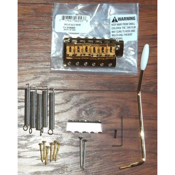 Fender American Vintage SRV Strat LH Gold Bridge Assembly~0038959000~Brand New