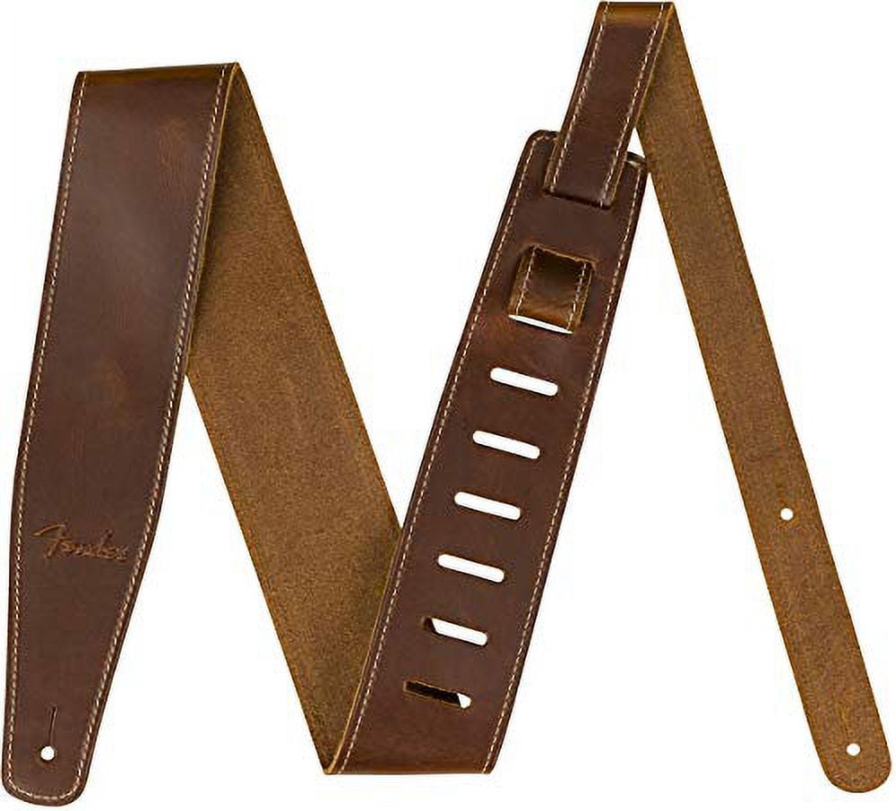 Fender Broken-In Leather 2.5 in. Guitar Strap - Tan