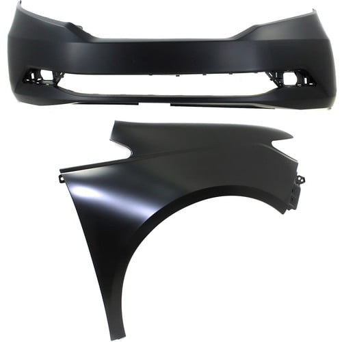 Fender Bumper Cover Kit For 2014-2017 Honda Odyssey Front Right Primed HO1000293