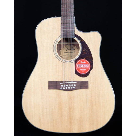 Fender CD-140SCE 12-String, Walnut Fingerboard, Natural with Case