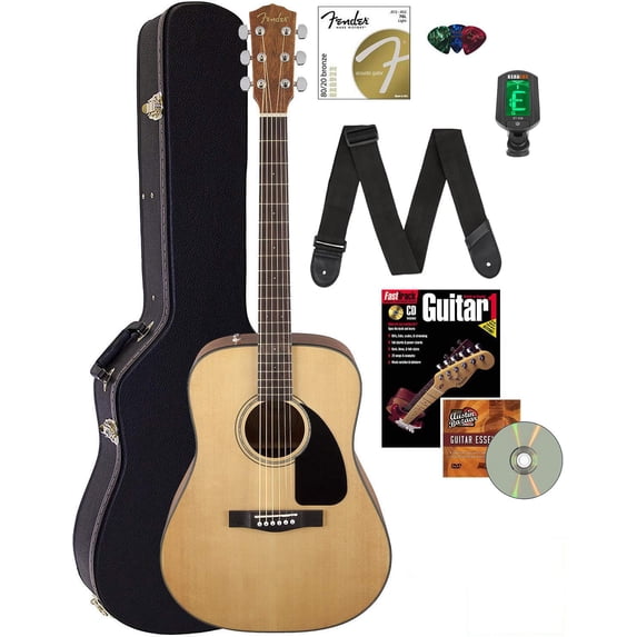 Fender CD-60 Dreadnought Acoustic Guitar - Natural w/ Hard Case