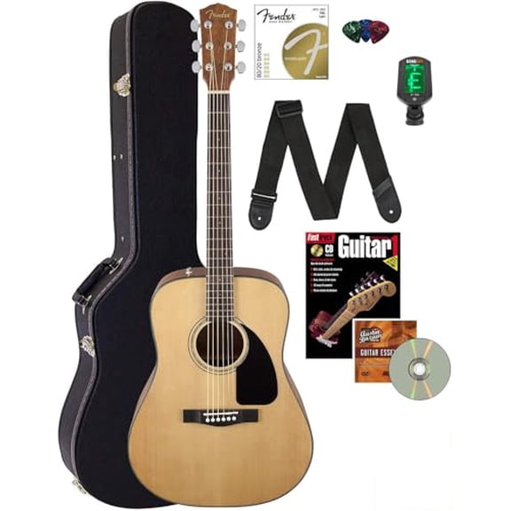 Fender CD-60 Dreadnought Acoustic Guitar - Natural w/ Hard Case