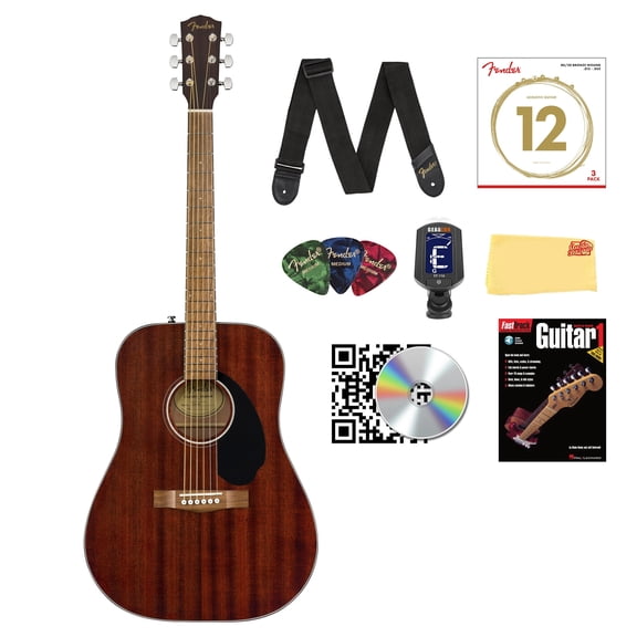 Fender CD-60 Dreadnought Acoustic Guitar - Mahogany w/ Hard Case