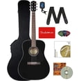 thumbnail image 1 of Fender CD-60 Dreadnought Acoustic Guitar - Black w/ Hard Case, 1 of 8