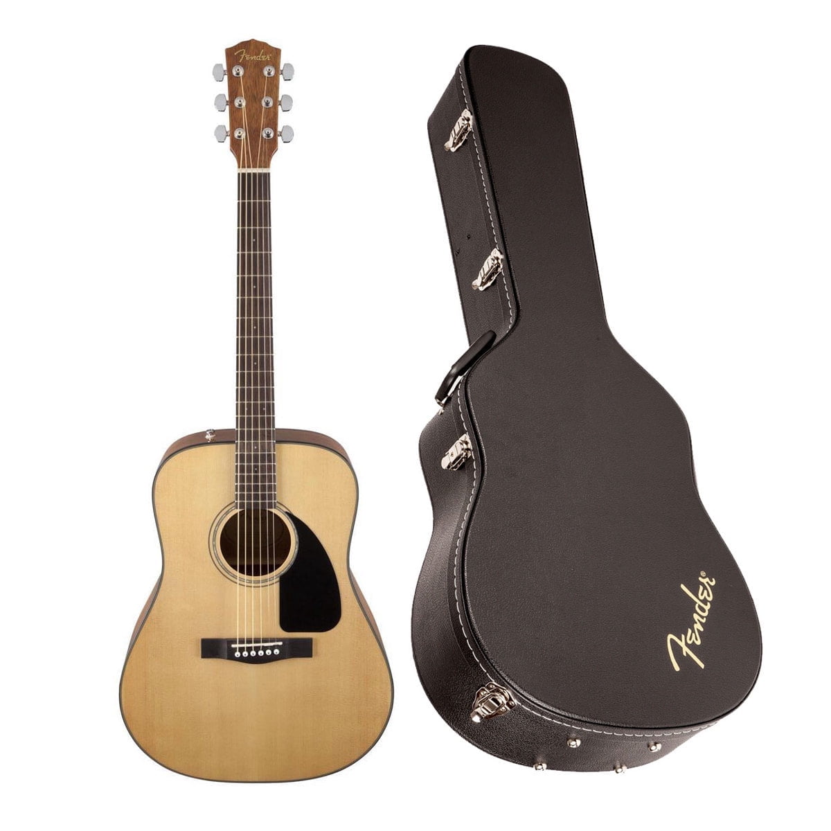 Fender CD-60 V3 Spruce Top Dreadnought Acoustic Guitar with Hard Case, Natural