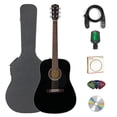 thumbnail image 1 of Fender CD-60S Solid Top Dreadnought Acoustic Guitar - Black w/ Hard Case, 1 of 9