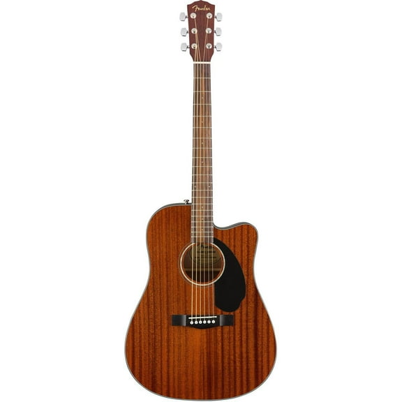 Fender CD-60SCE Acoustic-Electric Dreadnought Guitar, All Mahogany