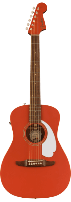 Fender California Series Malibu Player Parlor Acoustic Electric, Fiesta Red