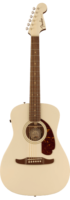 Fender California Series Malibu Player Parlor Acoustic Electric, Olympic White