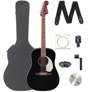 Fender California Standard Redondo Acoustic Guitar - Black w/ Hard Case