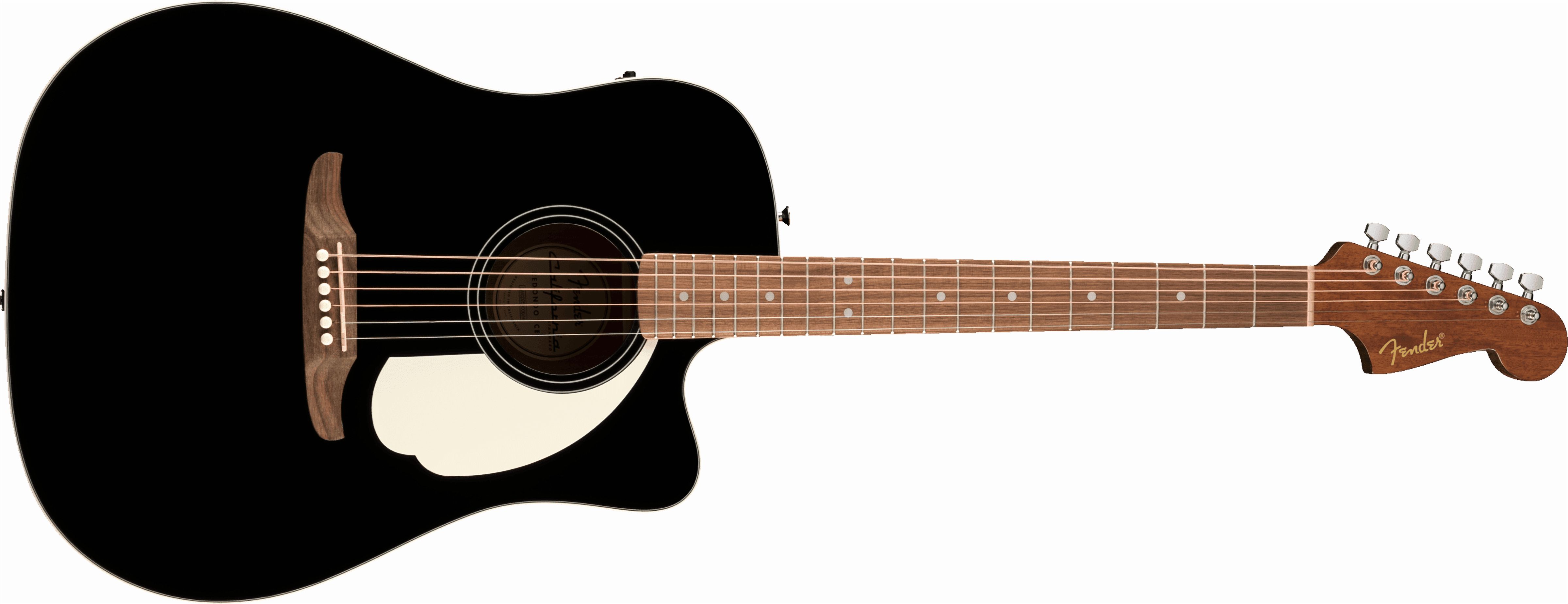 Fender California Standard Redondo CE with Spruce Top and Ivory Pickguard (Black)