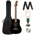 thumbnail image 1 of Fender California Standard Redondo Mini Acoustic Guitar - Black w/ Tuner, 1 of 9