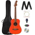 thumbnail image 1 of Fender California Standard Redondo Mini Acoustic Guitar - Fiesta Red w/ Tuner, 1 of 9