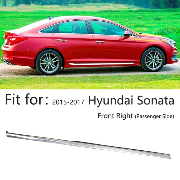 Fender Chrome Garnish Molding Right Passenger Side Fit for Hyundai Sonata 2015-2017