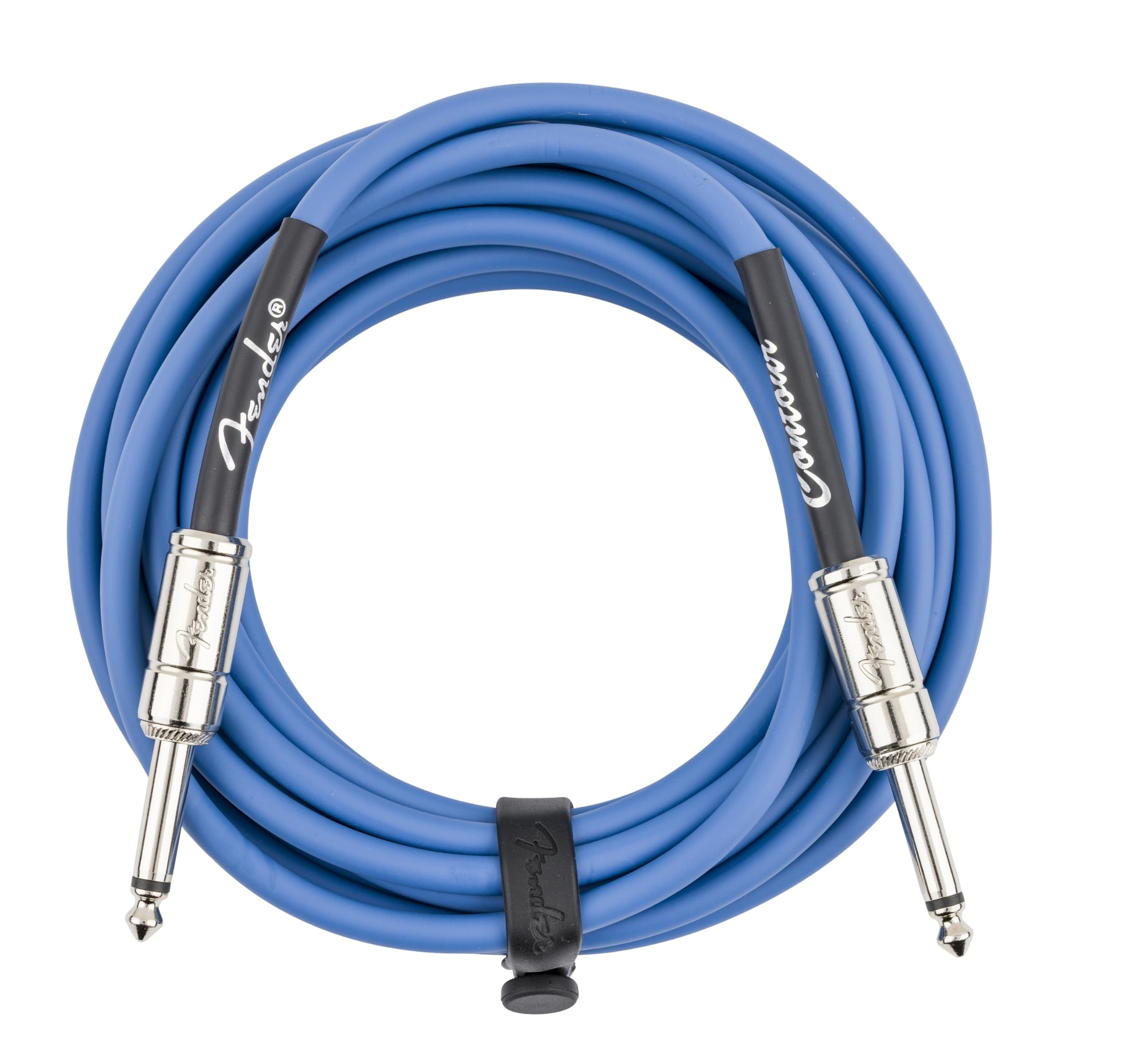 Fender Contour Instrument Cable, Guitar Cable, Guitar Accessories, Straight/Straight, Lake Placid Blue, 18.6 ft