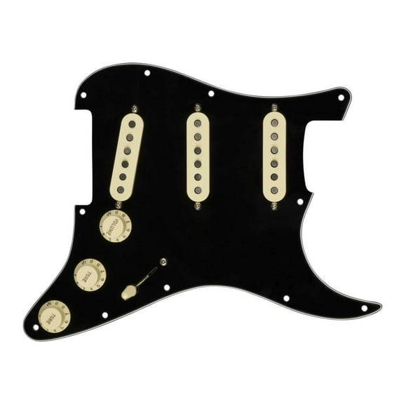 Fender Custom 69 Prewired Stratocaster Pickguard (3-Ply, Black)