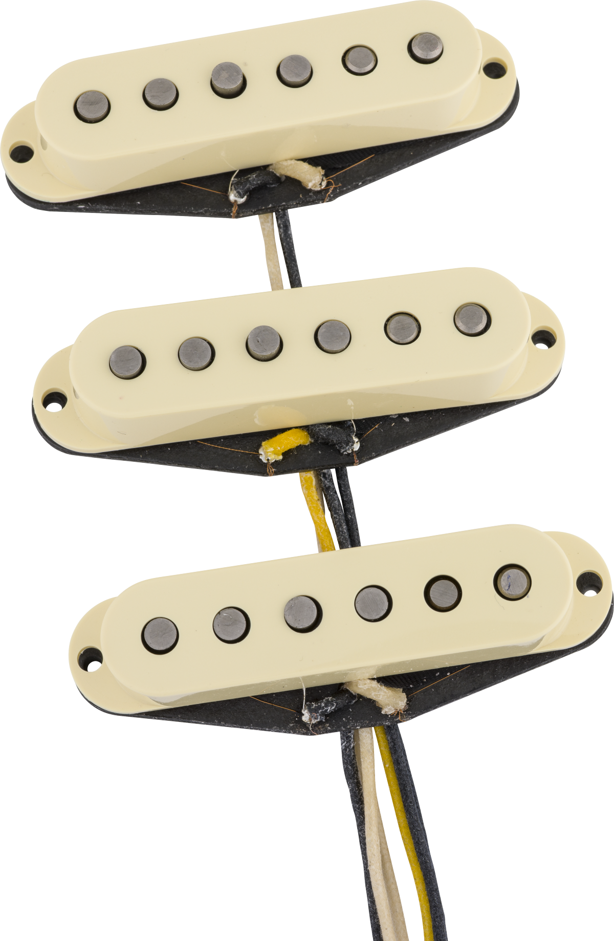 Fender Custom Shop Dual Mag II Stratocaster Single Coil Pickup Set, Parchment