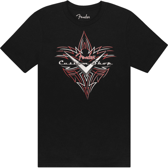 Fender Custom Shop Pinstripe T-Shirt, Black, Medium