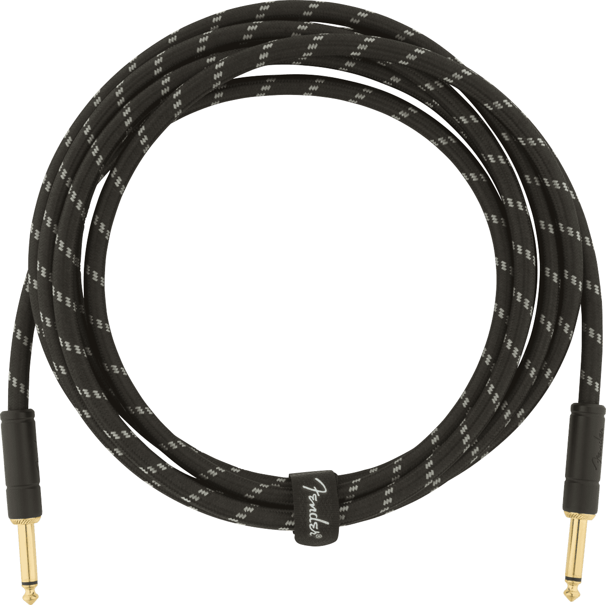 Fender Deluxe Series Instrument Cable, Straight/Straight, 10', Black Tweed