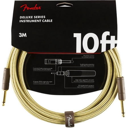 Fender Deluxe Series Instrument Cable, 10', Tweed